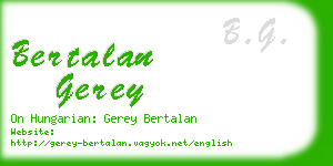 bertalan gerey business card